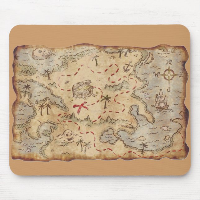 Mousepad Mapa do tesouro (Frente)