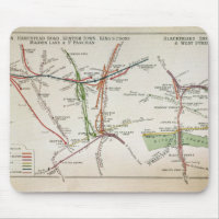 Mapa do transporte de Londres, c.1915