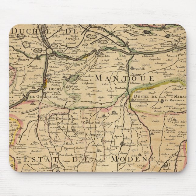 Mousepad Mapa do Vale do Rio Po (Frente)