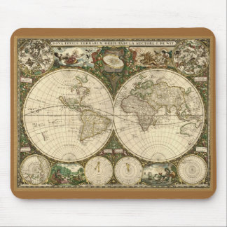 Mousepad Mapa do Velho Mundo de Frederick de Wit, 1660
