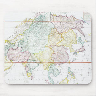 Mousepad Mapa do vintage de Ásia 1786