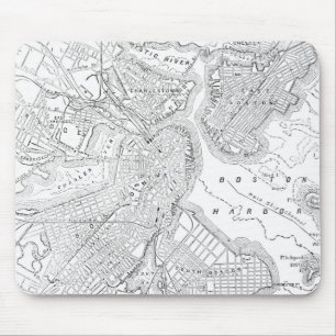 Mousepad Mapa do vintage de Boston (1878)