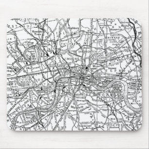 Mousepad Mapa do vintage de Londres Inglaterra (1911)