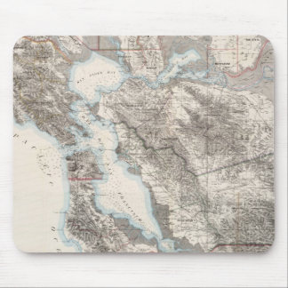 Mousepad Mapa do vintage do San Francisco Bay (1873)