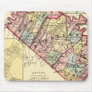 Mousepad Mapa dos condados Morgan, Berkeley e Jefferson