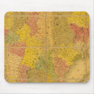Mousepad Mapa dos Estados da Nova Inglaterra