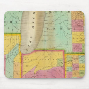 Mousepad Mapa dos Estados de Ohio Indiana & Illinois