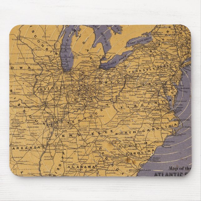 Mousepad Mapa dos Estados do Atlântico (Frente)