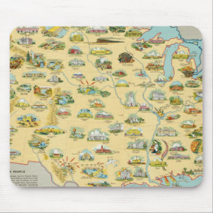 Mousepad Mapa dos Estados Unidos