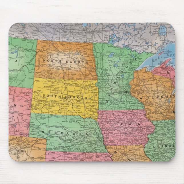 Mousepad Mapa dos Estados Unidos 3 (Frente)