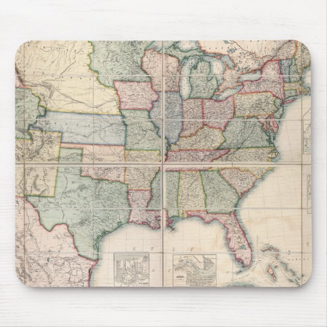 Mousepad Mapa dos Estados Unidos 3 (Frente)