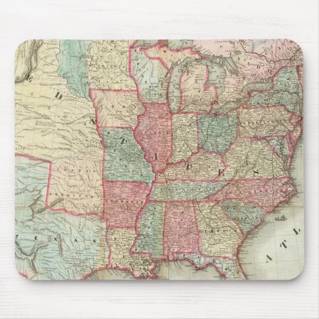 Mousepad Mapa Dos Estados Unidos Da América (Frente)