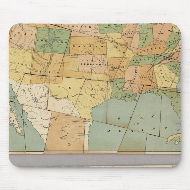 Mousepad Mapa dos Estados Unidos da América 2 (Frente)