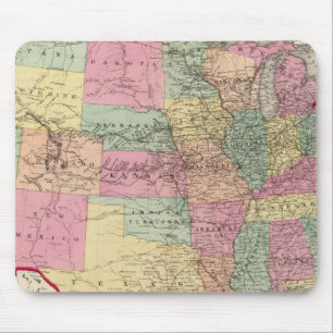 Mousepad Mapa dos Estados Unidos e dos territórios
