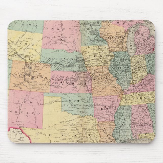 Mousepad Mapa dos Estados Unidos e Territórios (Frente)