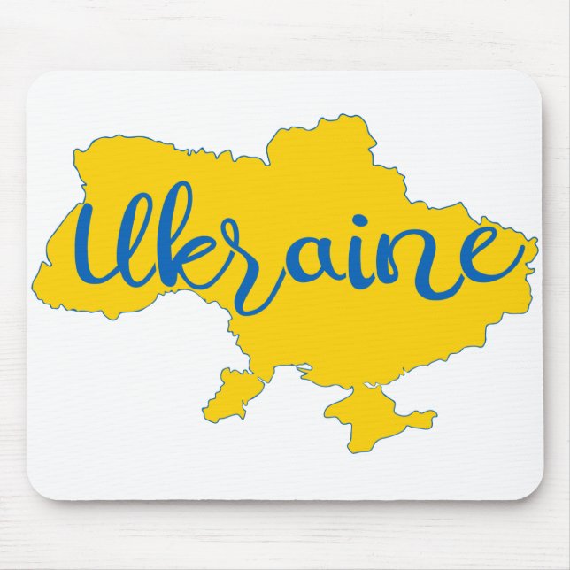 Mousepad Mapa e cartazes ucranianos (Frente)