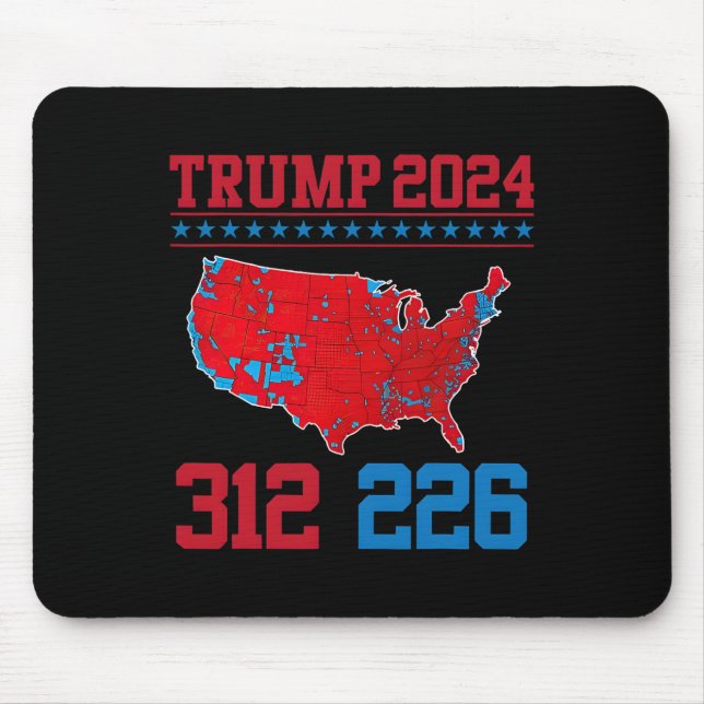 Mousepad Mapa Eleitoral 2024 312 Vermelho 2024 Resultados d (Frente)