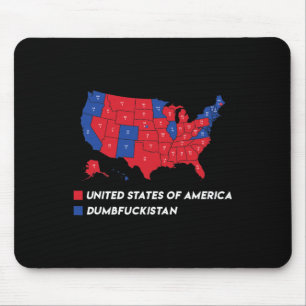 Mousepad Mapa Eleitoral 2024 Estados Unidos Da América Dumb