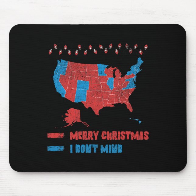 Mousepad Mapa Eleitoral 2024 Feliz Natal Eleitores Vermelho (Frente)