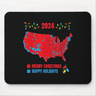 Mousepad Mapa Eleitoral 2024 Merry Christmas Trump Landslid