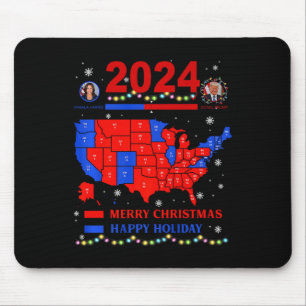 Mousepad Mapa Eleitoral 2024 Merry Christmas Trump Landslid