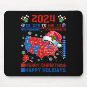 Mousepad Mapa Eleitoral 2024 Merry Christmas Trump Landslid