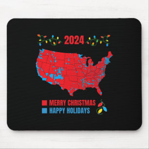 Mousepad Mapa Eleitoral 2024 Merry Christmas Trump Landslid