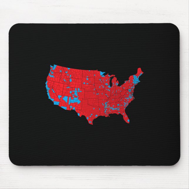 Mousepad Mapa Eleitoral 2024 Red Trump Vance Derrota Blue K (Frente)