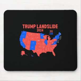 Mousepad Mapa Eleitoral 2024 Trump 312 Deslizamento