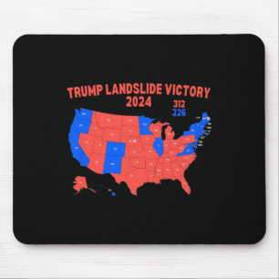 Mousepad Mapa Eleitoral 2024 Trump 312 Trump Landslides