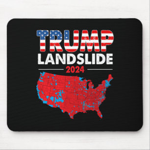 Mousepad Mapa Eleitoral 2024 Trump Deslize Vermelho Ma