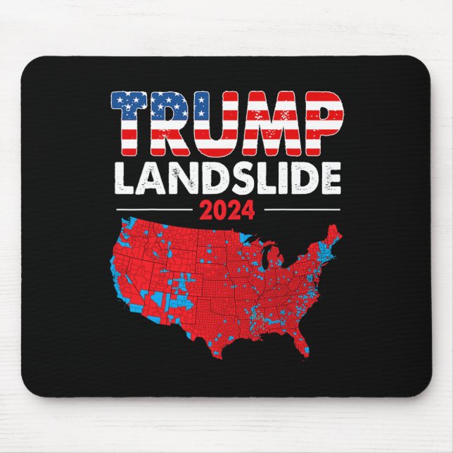 Mousepad Mapa Eleitoral 2024 Trump Deslize Vermelho Ma (Frente)