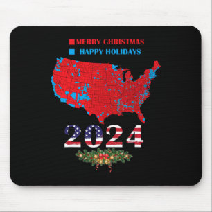 Mousepad Mapa Eleitoral de Trump 2024 Feliz Feliz Ataque De