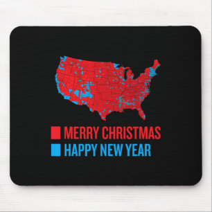 Mousepad Mapa eleitoral exato Feliz Natal Novo Ye feliz