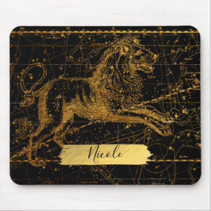 Mousepad Mapa Estelar Celestial Signo Astrológico LEÃO Leão
