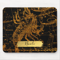 Mapa Estelar Celestial Signo Astrológico Ouro Esco