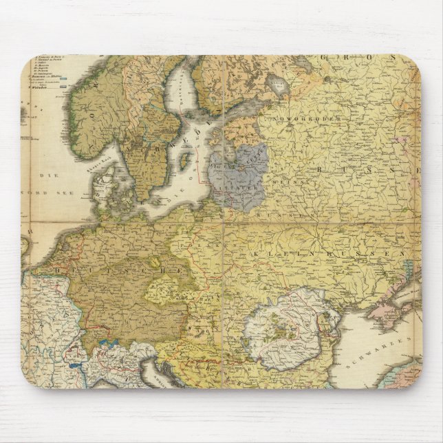 Mousepad Mapa Etnográfico da Europa (Frente)