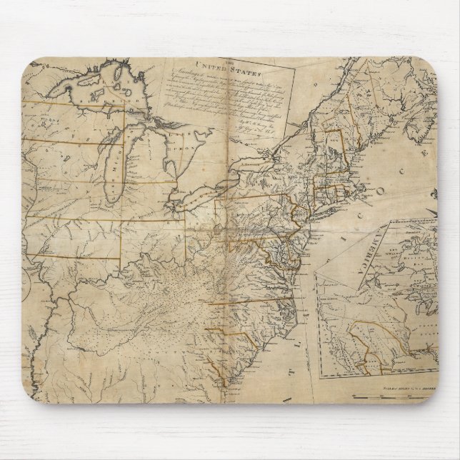 MOUSEPAD MAPA: EUA, 1783 (Frente)