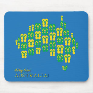 Mousepad Mapa feito de canções Aussie