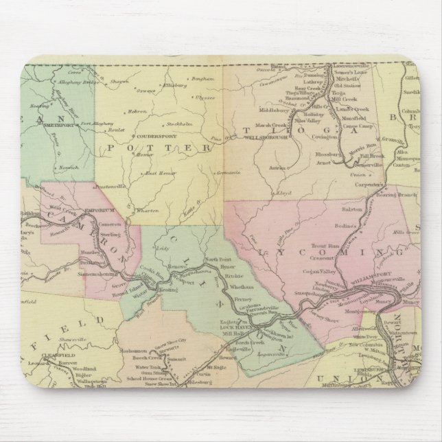 Mousepad Mapa ferroviário da Penn (Frente)