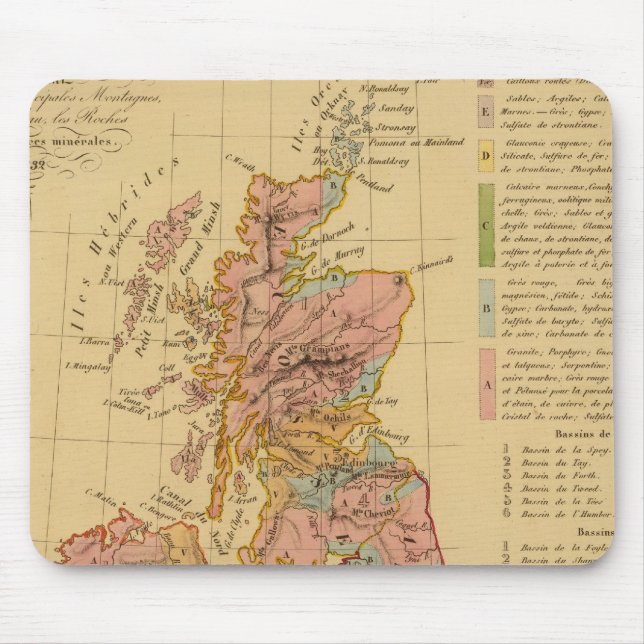 Mousepad Mapa físico-mineralógico (Frente)