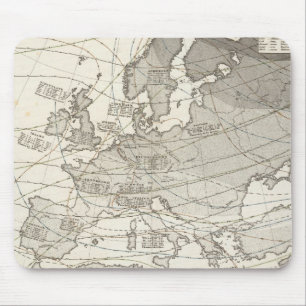 Mousepad Mapa geográfico botânico da Europa