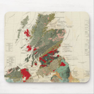 Mousepad Mapa geológico composto, paleontológico