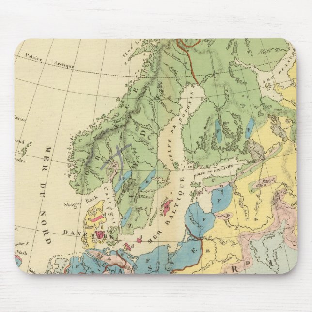 Mousepad Mapa Geológico da Europa (Frente)