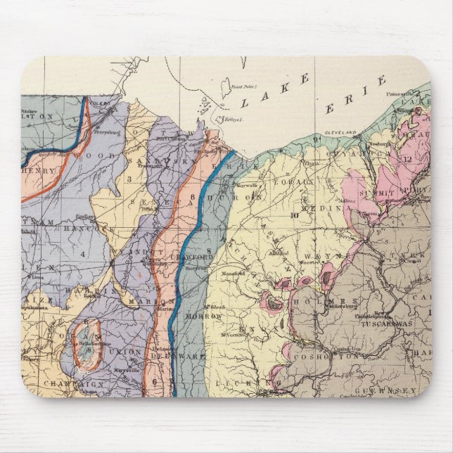 Mousepad Mapa geológico de Ohio (Frente)