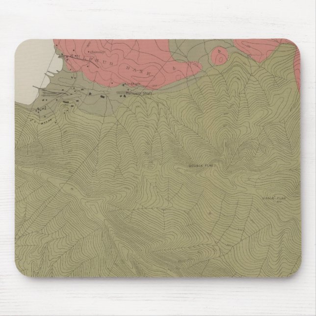 Mousepad Mapa Geológico do Distrito do Sulfur Bank (Frente)