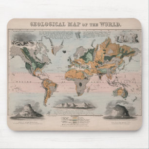 Mousepad Mapa Geológico do Mundo