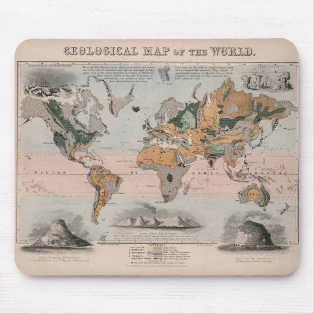 Mousepad Mapa Geológico do Mundo (Frente)