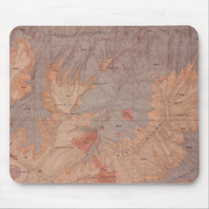 Mousepad Mapa Geológico, Parte Nacional do Yellowstone, Wy