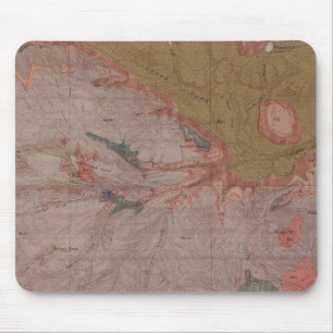 Mousepad Mapa Geológico, Parte Nacional do Yellowstone, Wy